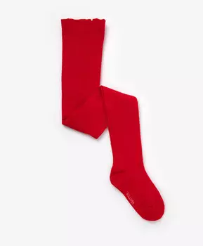 Колготки с рисунком красные для девочки Gulliver (122-128)