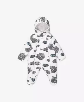 Комбинезон утепленный для мальчика плащевой с рисунком мультицвет Gulliver