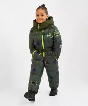 Комбинезон зимний цвета хаки Gulliver (134)