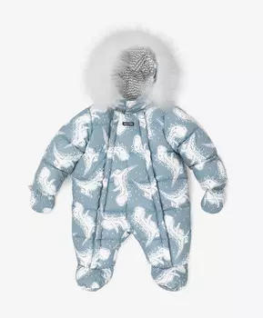 Комбинезон зимний на искусственном пуху с принтом мультицвет для мальчика Gulliver