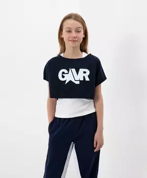 Комплект из укороченной футболки оверсайз и майки Gulliver