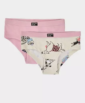 Комплект трусов шорт из двух штук мультицвет для девочки Button Blue (122-128)