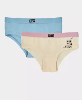 Комплект трусов шорт из двух штук мультицвет для девочки Button Blue (110-116)