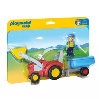 Playmobil Конструктор Трактор с прицепом