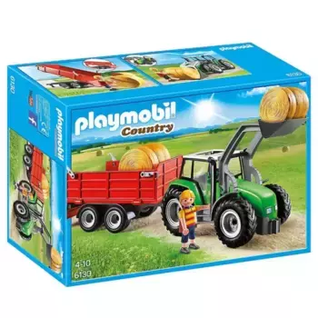 Конструктор Playmobil Ферма: Большой трактор с прицепом