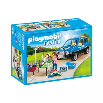 Playmobil Конструктор Мобильный грумер для животных