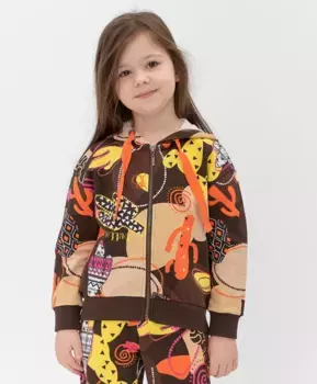 Коричневая толстовка Button Blue (122)