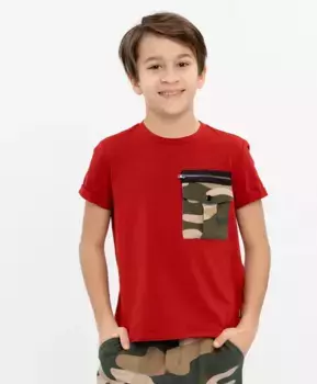 Красная футболка с коротким рукавом Gulliver (158)