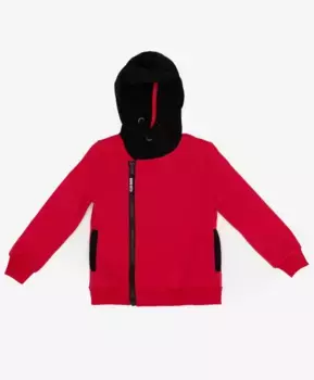Красная толстовка из футера Button Blue (98)