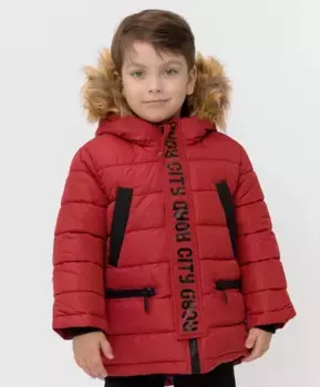 Красное зимнее пальто Button Blue (122)