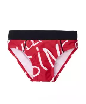 Красные плавки со шрифтовым орнаментом Gulliver (110-116)