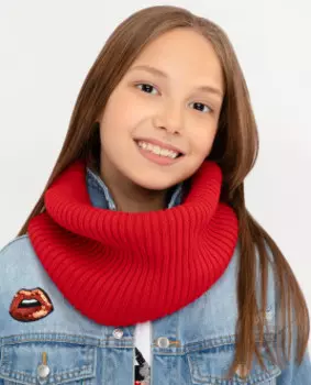 Красный вязаный воротник Gulliver