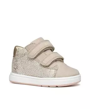 Кроссовки детские из замши бежевые Geox Biglia