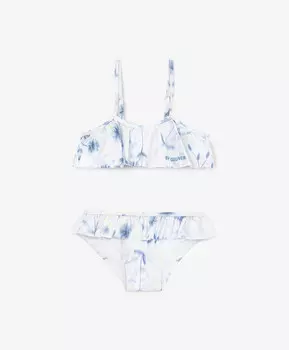 Купальник детский раздельный с рисунком белый Gulliver