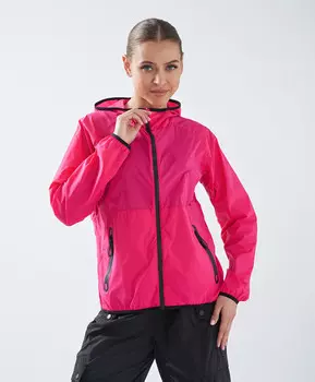 Куртка быстросохнущая на молнии с капюшоном цвета фуксия Jumkey