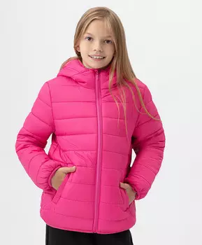 Куртка демисезонная базовая с капюшоном розовая Button Blue (98)