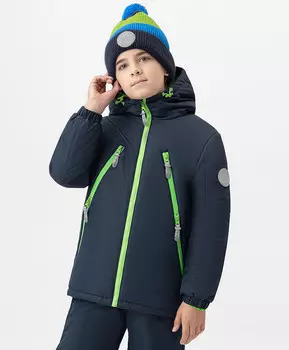 Куртка демисезонная с мембраной и принтом синяя Button Blue (98)