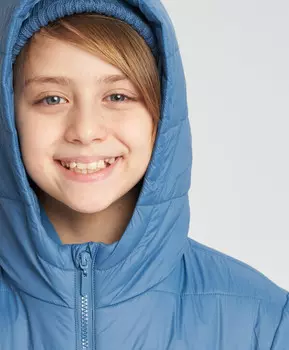 Куртка детская базовая демисезонная синяя с капюшоном Button Blue