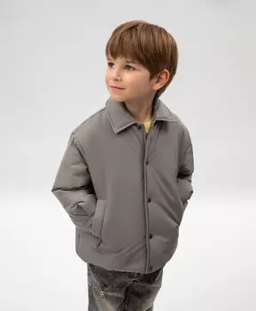 Куртка для мальчика утепленная серая Roberto Moretti