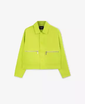 Куртка легкая текстильная лаймовая для мальчика Gulliver (98)