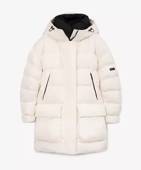 Куртка оверсайз на натуральном пуху молочного цвета GLVR (XL)