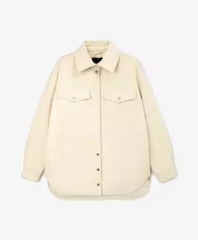 Куртка рубашечного кроя плащевая GLVR бежевая (XS)