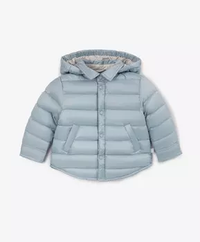 Куртка-рубашка для мальчика стеганая демисезонная голубая Gulliver
