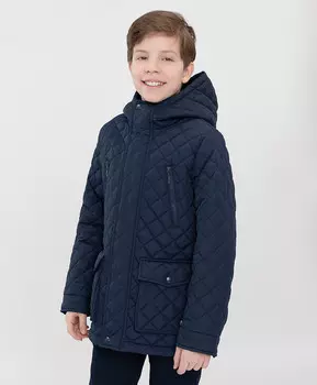 Куртка с капюшоном синяя Button Blue (134)