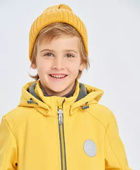 Куртка с капюшоном желтая Button Blue