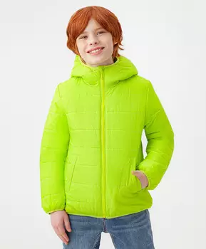 Куртка утепленная с капюшоном салатовая Button Blue (98)