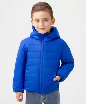 Куртка утепленная с капюшоном синяя Button Blue (116)