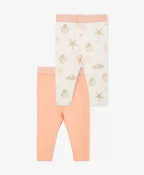 Леггинсы для девочки комплект из 2-х штук мультицвет Gulliver