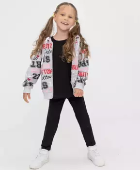 Леггинсы из джерси черные Button Blue (122)