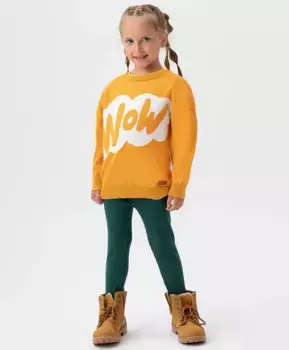 Леггинсы однотонные зеленые Button Blue (116)