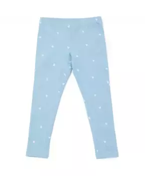 Леггинсы с принтом голубые для девочки Button Blue (122)