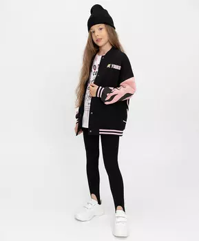 Леггинсы со штрипками черные Button Blue (152)