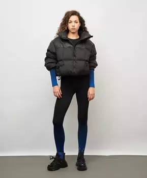 Леггинсы спортивные для женщины черные Jumkey (2XS-XS)