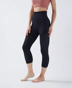 Леггинсы спортивные с ажурным рисунком для женщины черные Jumkey (44-46(S-M))