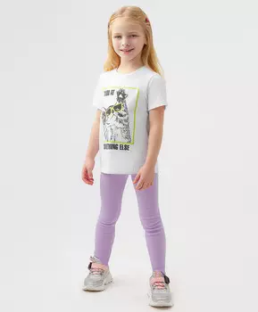 Леггинсы трикотажные лавандового цвета Button Blue (128)