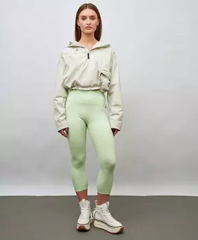 Леггинсы укороченные 7/8 с широким поясом для женщины салатовые Jumkey (XL)