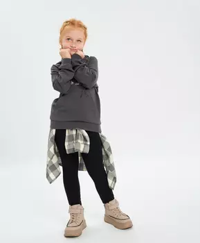 Леггинсы утепленные черные Button Blue