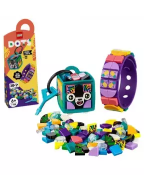 LEGO DOTS Конструктор Браслет и бирка для сумки Неоновый тигр