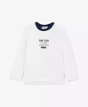 Лонгслив белый для мальчика Gulliver (92-52)