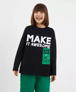 Лонгслив черный Gulliver (170)