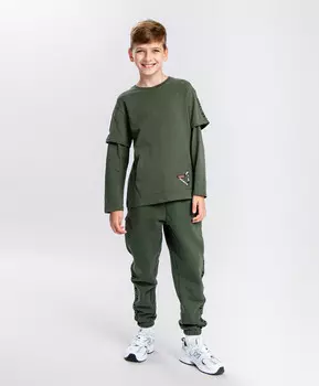 Лонгслив цвета хаки Button Blue (152)