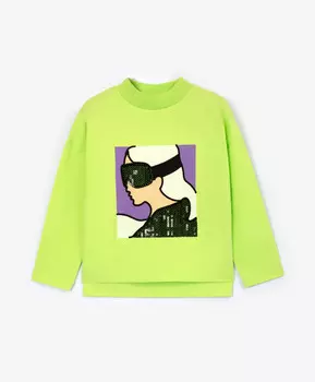 Лонгслив лаймового цвета Gulliver (134)