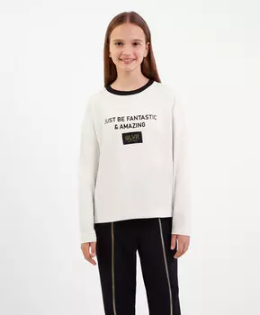 Лонгслив оверсайз белый Gulliver (164)