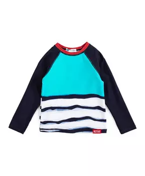 Лонгслив плавательный с принтом для мальчика Button Blue (98-104)