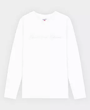 Лонгслив с принтом белый Button Blue