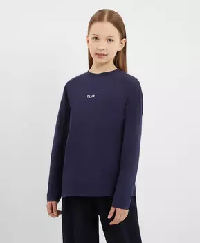 Лонгслив синий для девочки Gulliver (146)